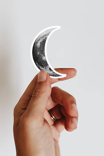 Waning Crescent Moon Sticker