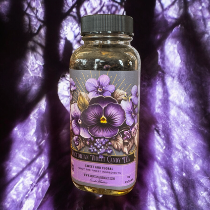 Vintage Victorian Violet Candy Tea Candied French Tea in Jar