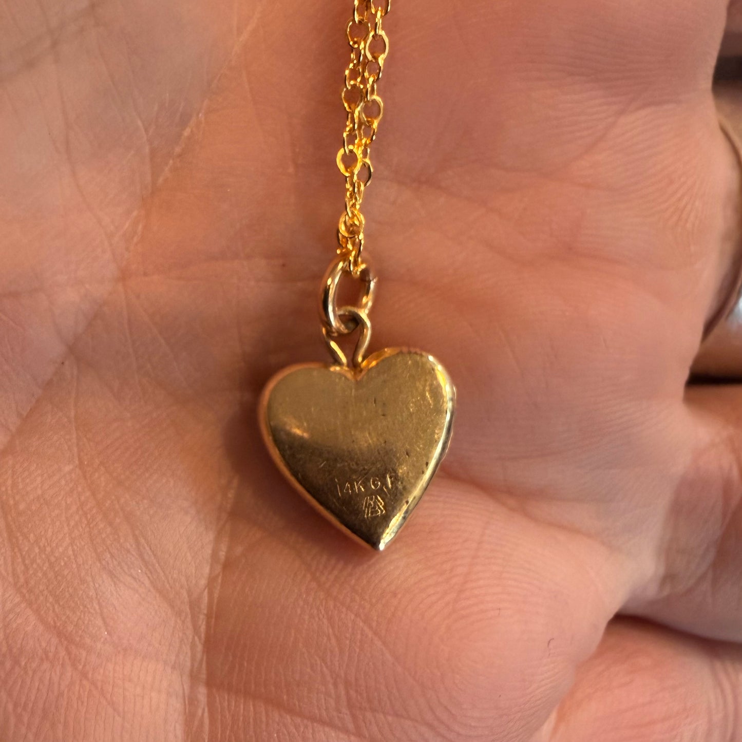 Antique Mini Heart Locket Gold Filled 2