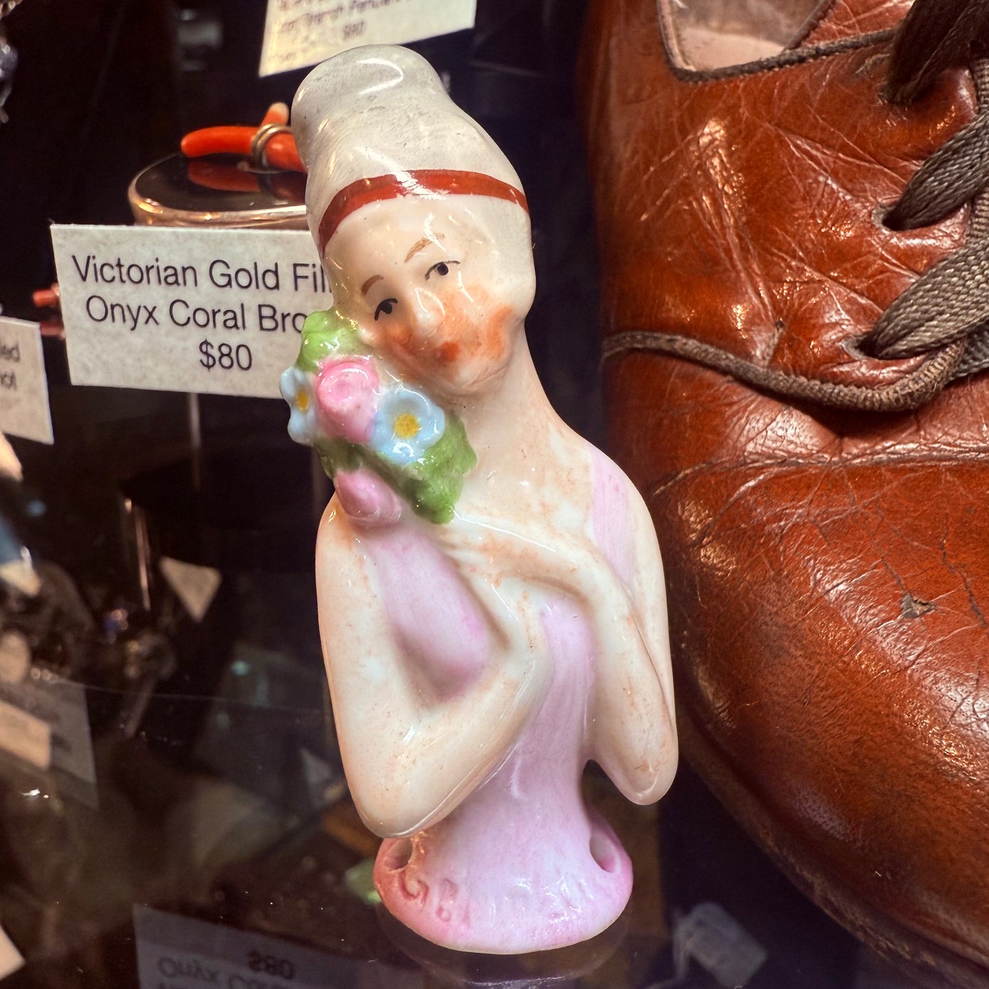 Antique Porcelain Half Woman Figurine