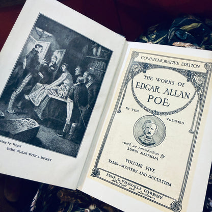 The Works of Edgar Allan Poe 1904 Mystery Occultism Black Book