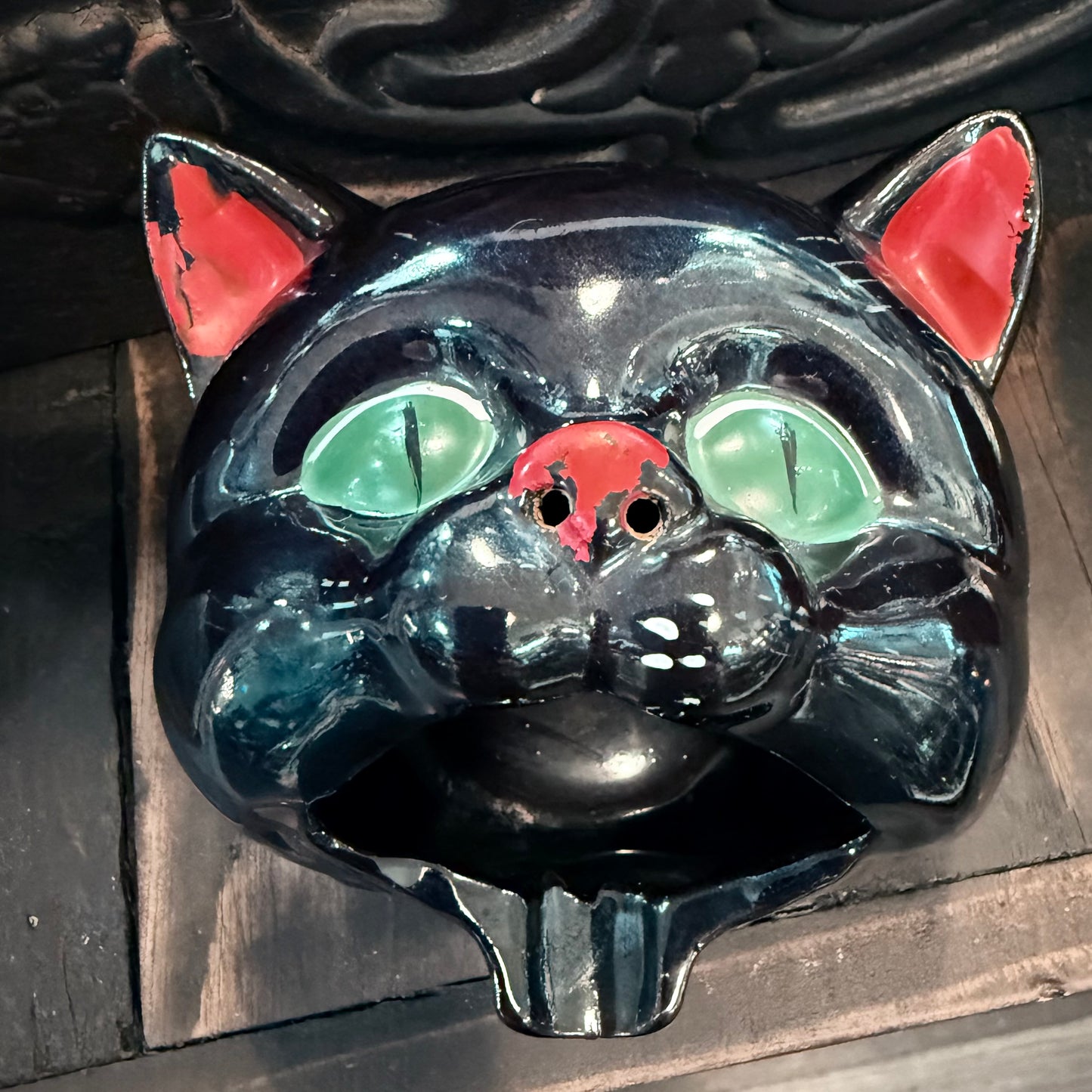 Antique Black Cat Smoker