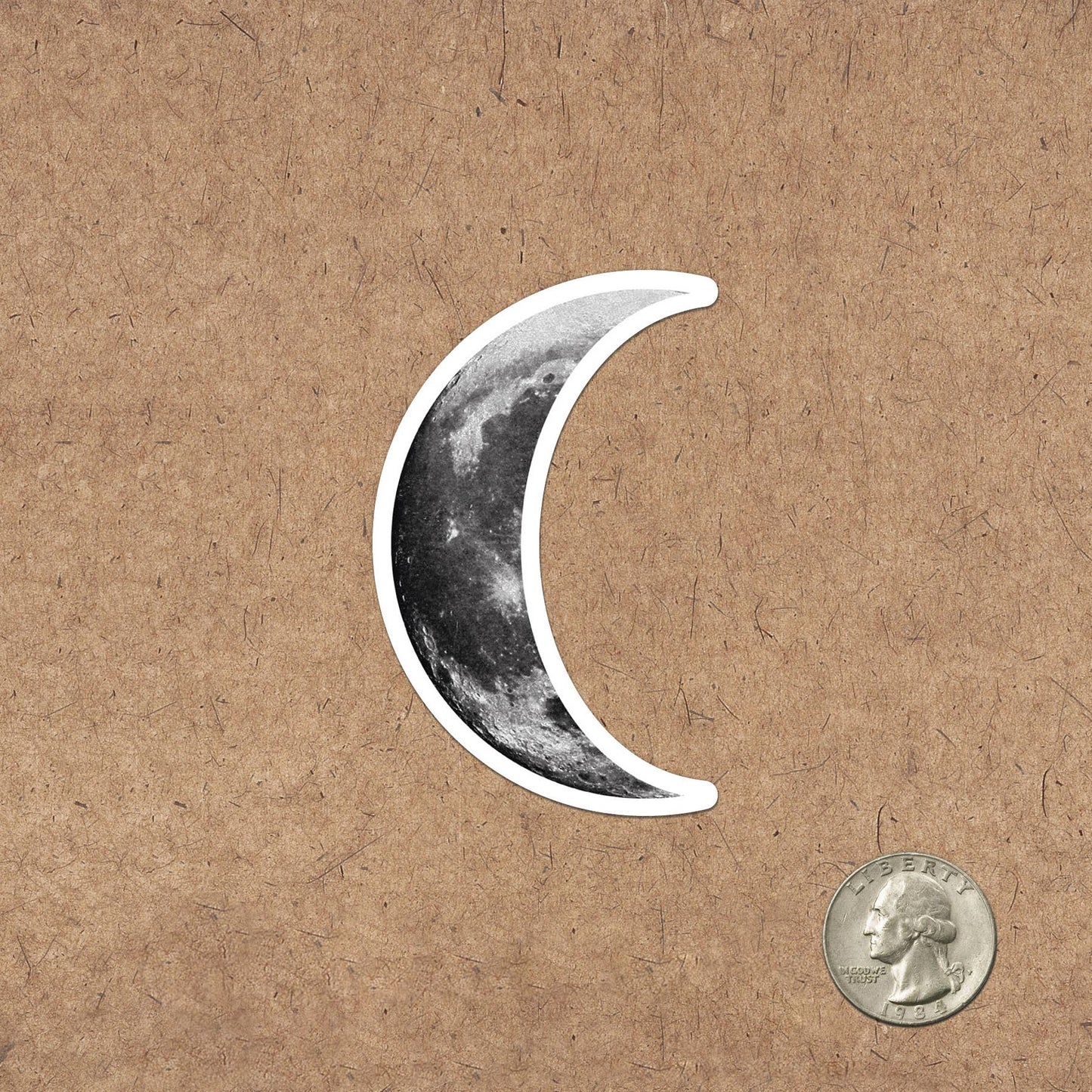 Waning Crescent Moon Sticker
