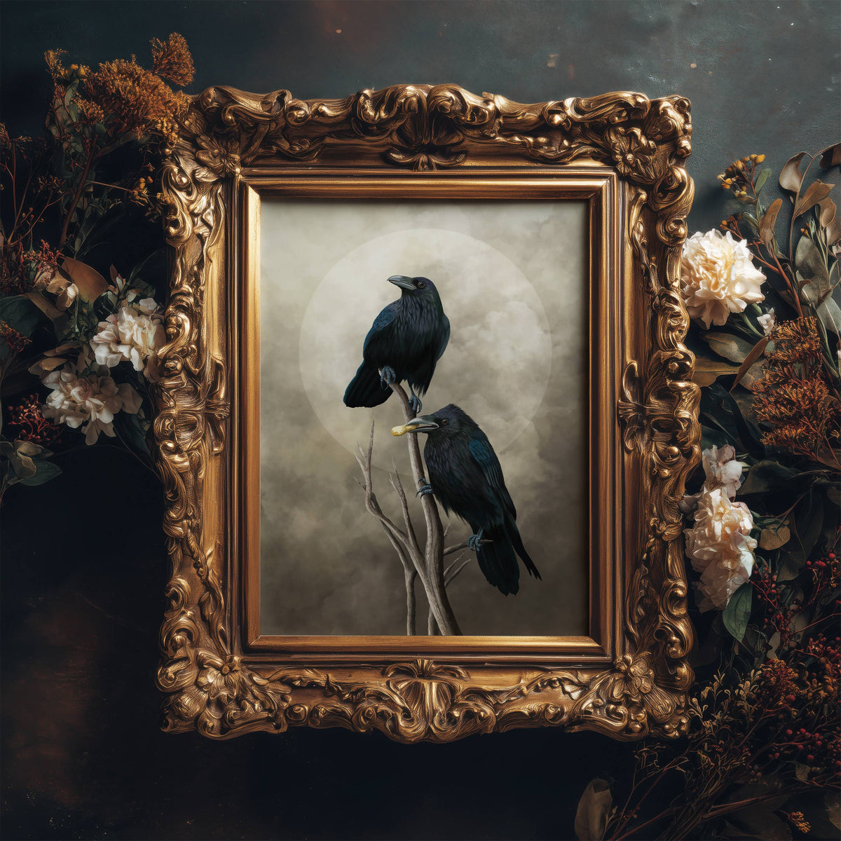 BirdHag Common Raven Couple Fine Art Print