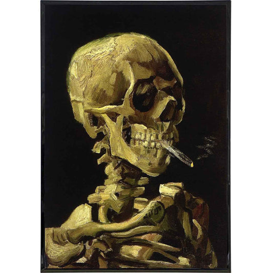 Smoking Skeleton by Vincent van Gogh Print Framed