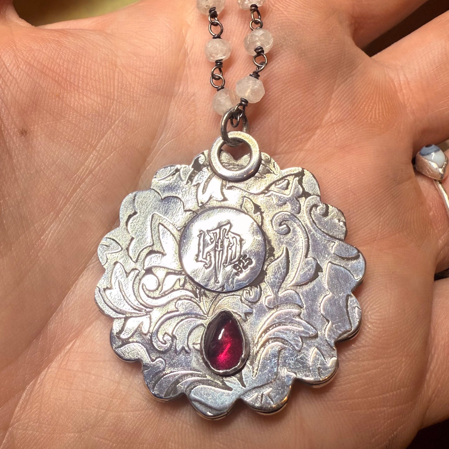 Sterling Gothic Victorian Lover’s Eye Necklace Octavia