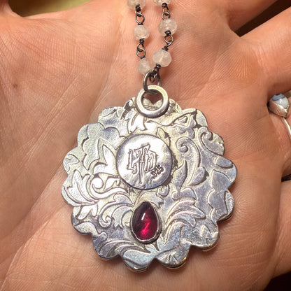 Sterling Gothic Victorian Lover’s Eye Necklace Octavia