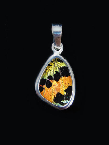 Sterling Silver "Sunset Moth" Tiny Butterfly Pendant