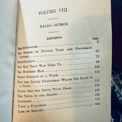 The Works of Edgar Allan Poe 1904 Tales Humor Black Book