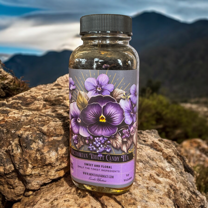 Vintage Victorian Violet Candy Tea Candied French Tea in Jar