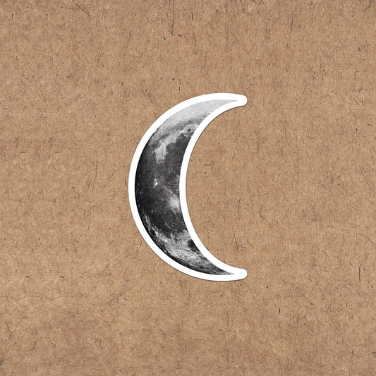 Waning Crescent Moon Sticker