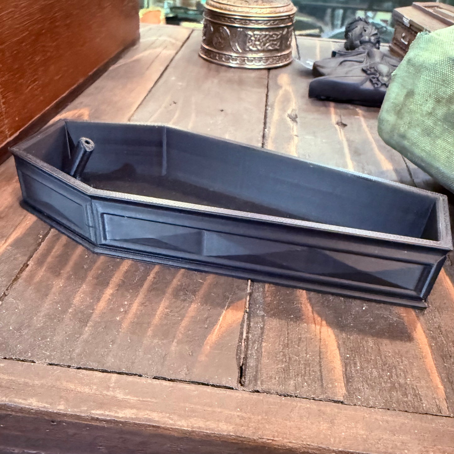 Black Coffin Incense Burner 3D Art