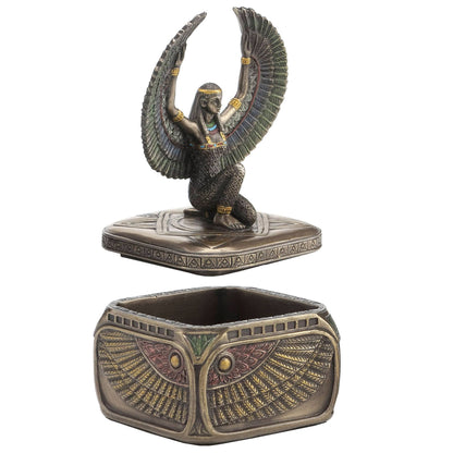 Egyptian Goddess Isis Square Trinket Box