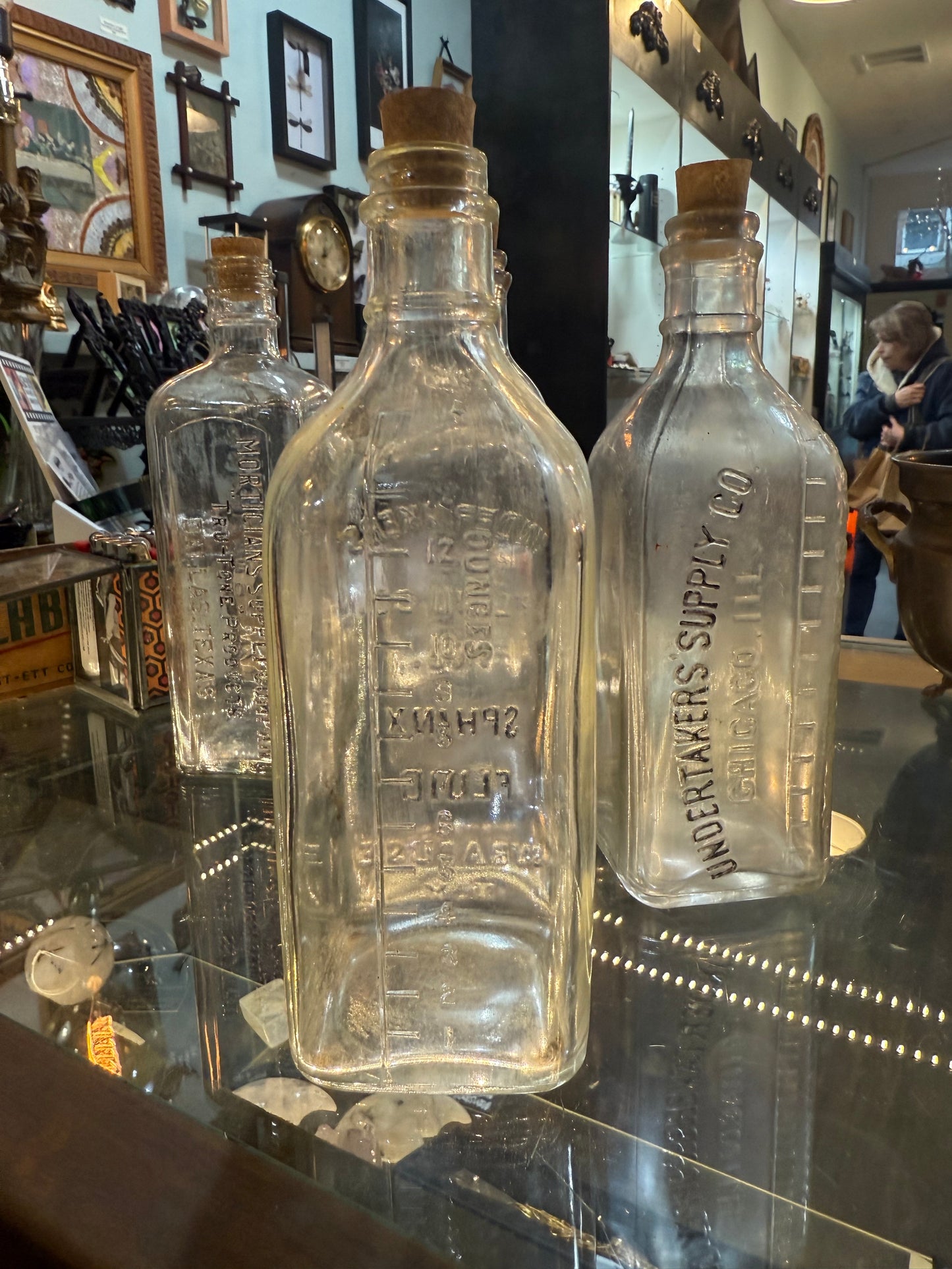 Antique Undertakers Sphinx Enbalming Fluid Bottle