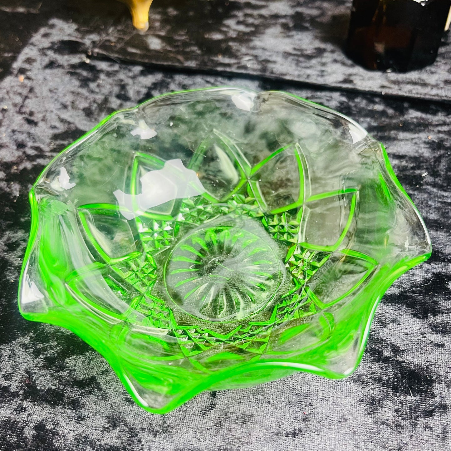 Antique Ruffled Edge Bowl Trinket Dish
