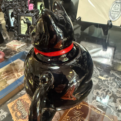 Antique Black Cat Teapot Excellent Condition