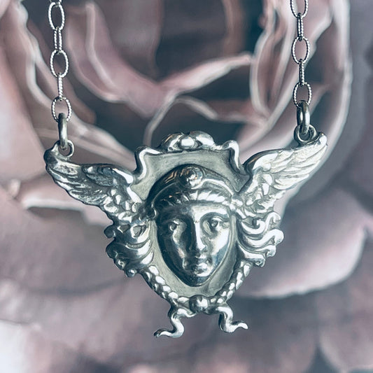 Art Nouveau Medusa Sterling Necklace
