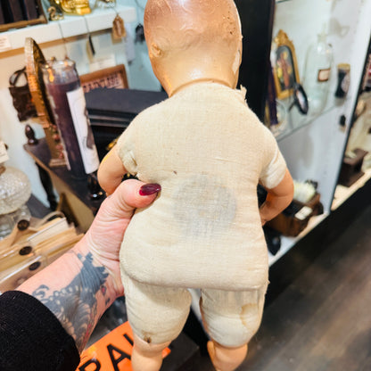 Early 1950’s Squeaking Doll Creepy Eyes