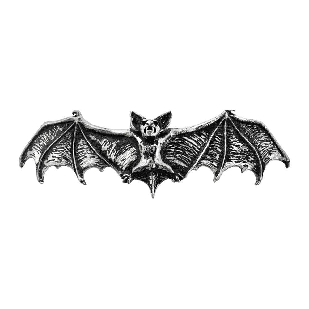 Pewter Darkling Bat Hair Barrette