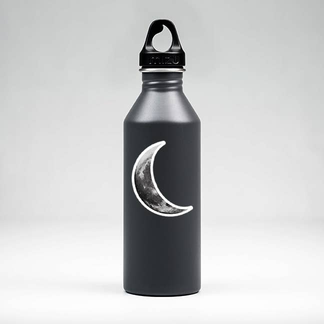 Waning Crescent Moon Sticker