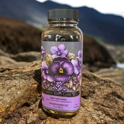 Vintage Victorian Violet Candy Tea Candied French Tea in Jar