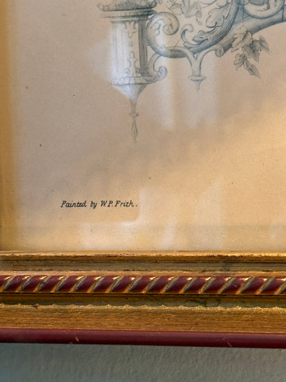 Antique Framed Hand Colored Engraving W.P. Frith