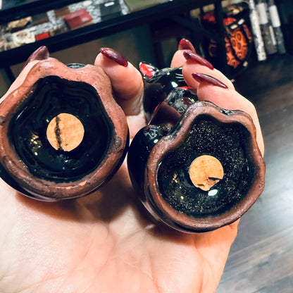 Antique Black Cat Salt & Pepper Shakers