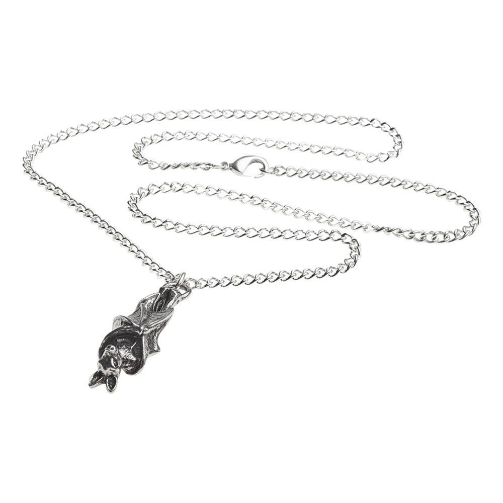 Pewter Hanging Bat Pendant