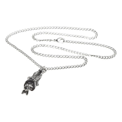 Pewter Hanging Bat Pendant