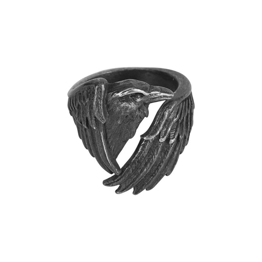 Black Raven Pewter Ring