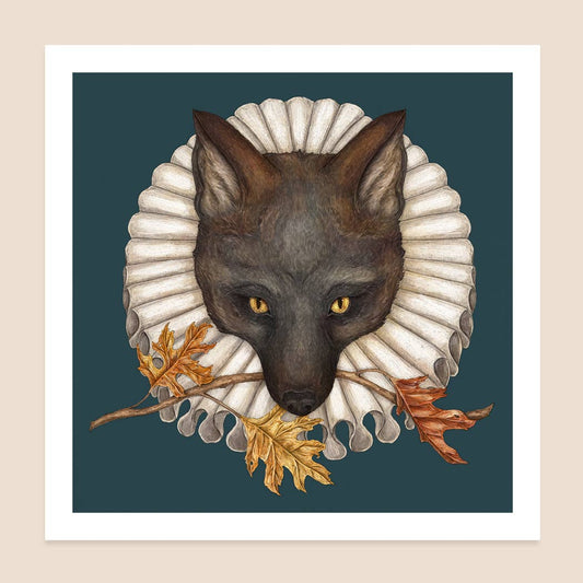 Autumnal Fox Giclee Print Jessica Roux 8" x 8"