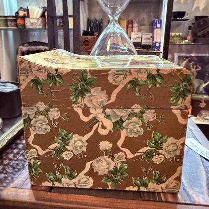 Victorian Floral Celluloid Women Dresser Box