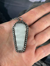 Load image into Gallery viewer, Gothic Victorian Selenite Coffin Necklace
