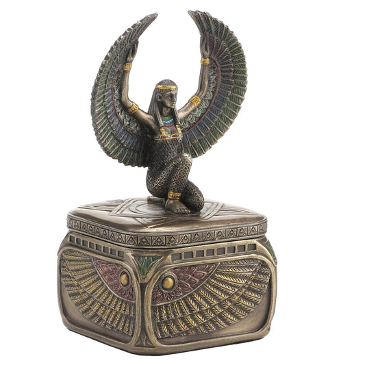 Egyptian Goddess Isis Square Trinket Box