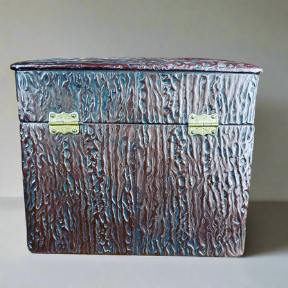Antique Celluloid Woods & Deer Collar Dresser Box