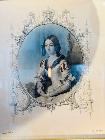 Antique Framed Hand Colored Engraving W.P. Frith