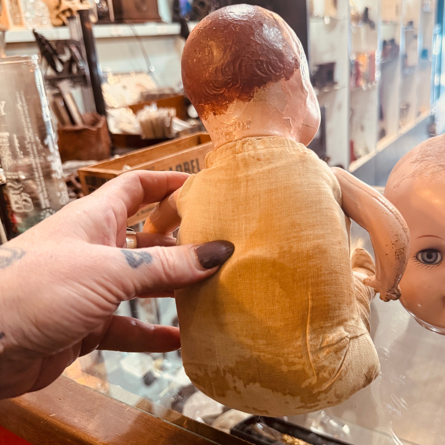 Early 1900’s Acme Toy Doll Creepy Eyes