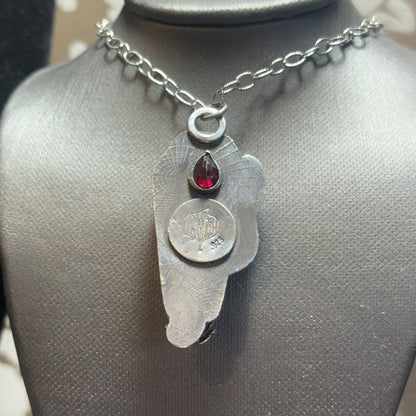 Sterling Silver Serpent and Spider Labradorite Coffin  Necklace Gothic Victorian Handmade