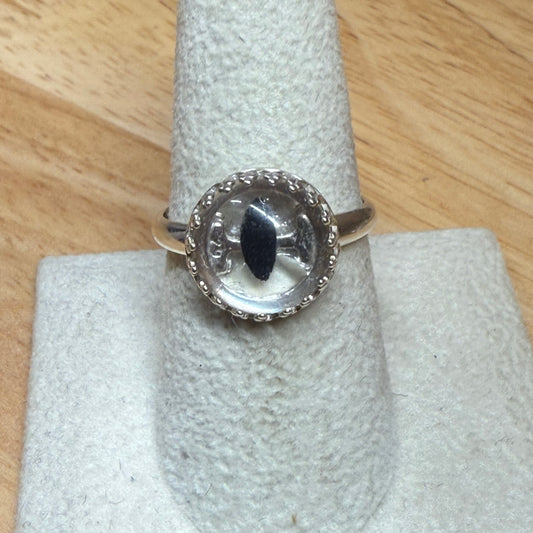Taxidermy Clear Shark Eye Sterling Ring