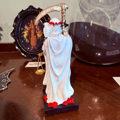 Santa Muerte Mini Altar Figure White 4”