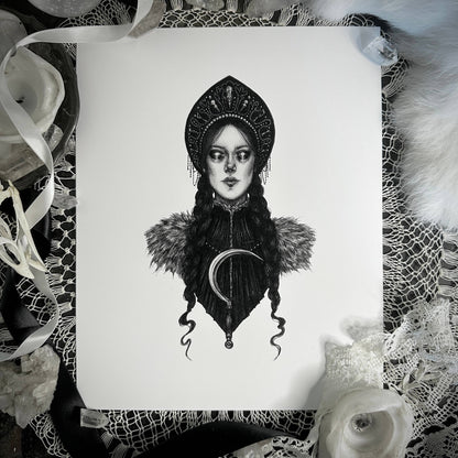 Morana Fine Art Print - Slavic Goddess of Winter & Death