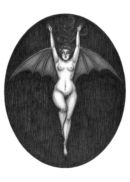 La Femme Chauve-Souris Fine Art Print - The Bat Woman
