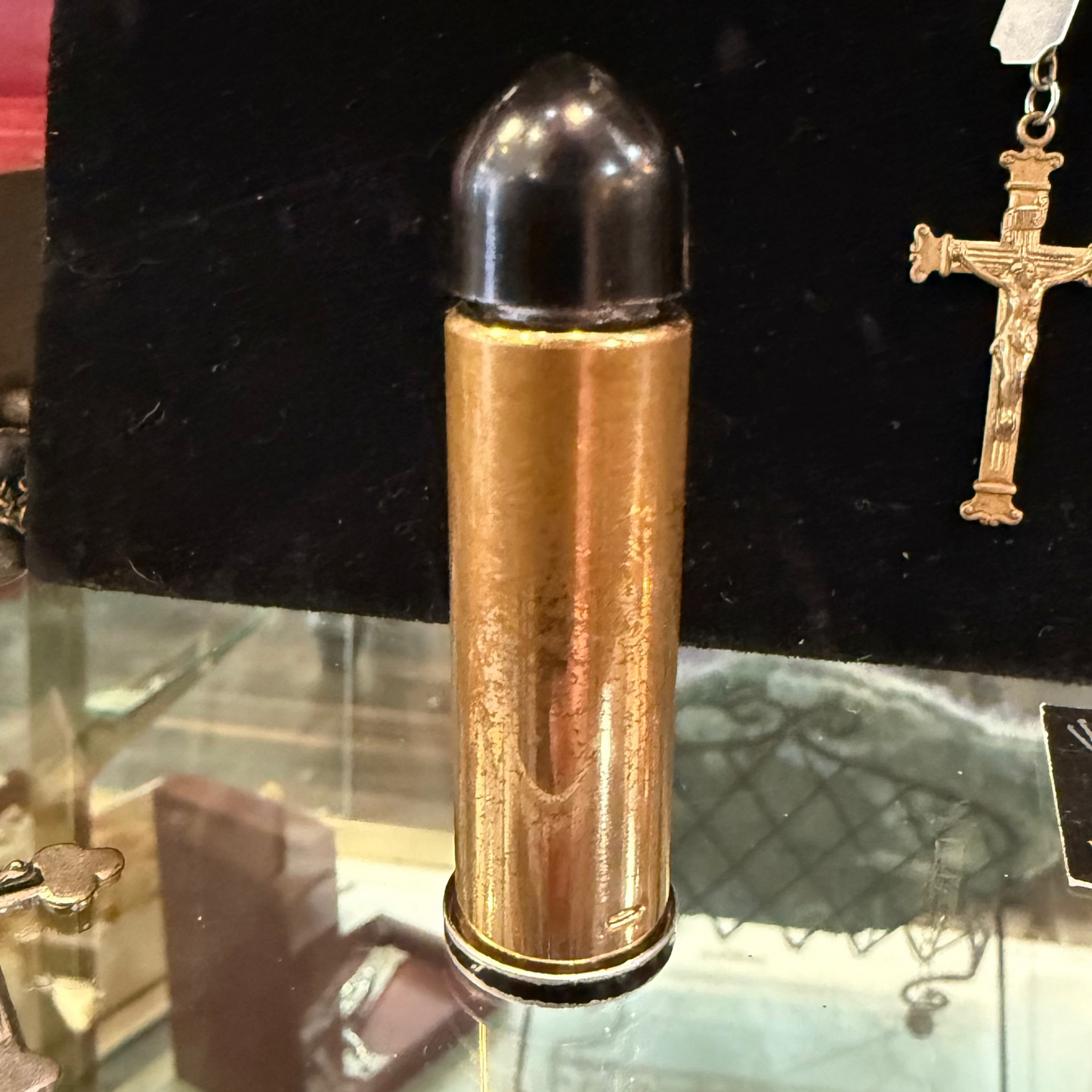 Antique Brass Holy Water Vial