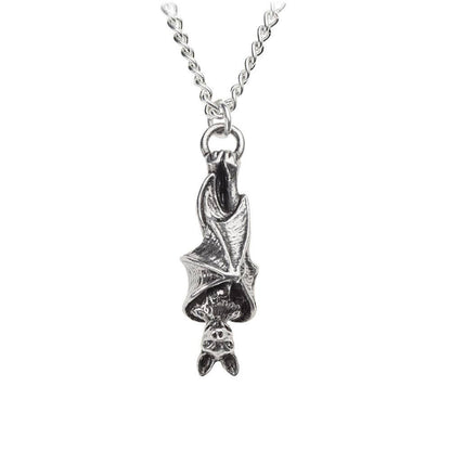 Pewter Hanging Bat Pendant