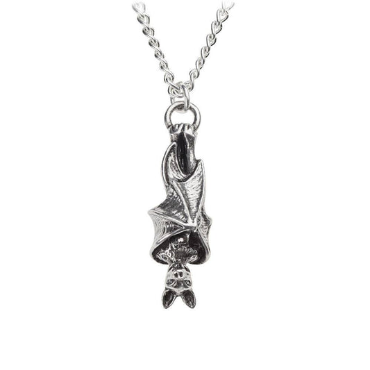 Pewter Hanging Bat Pendant