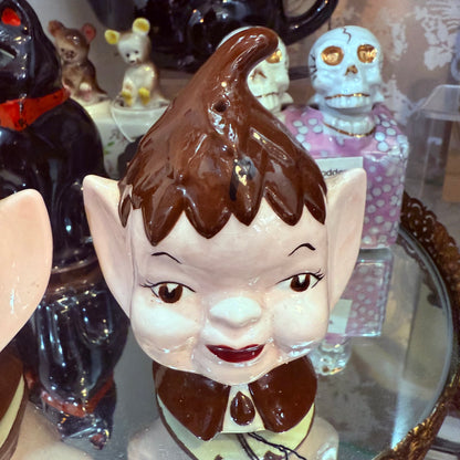 Antique Elf Hand Painted Salt & Pepper Shakers