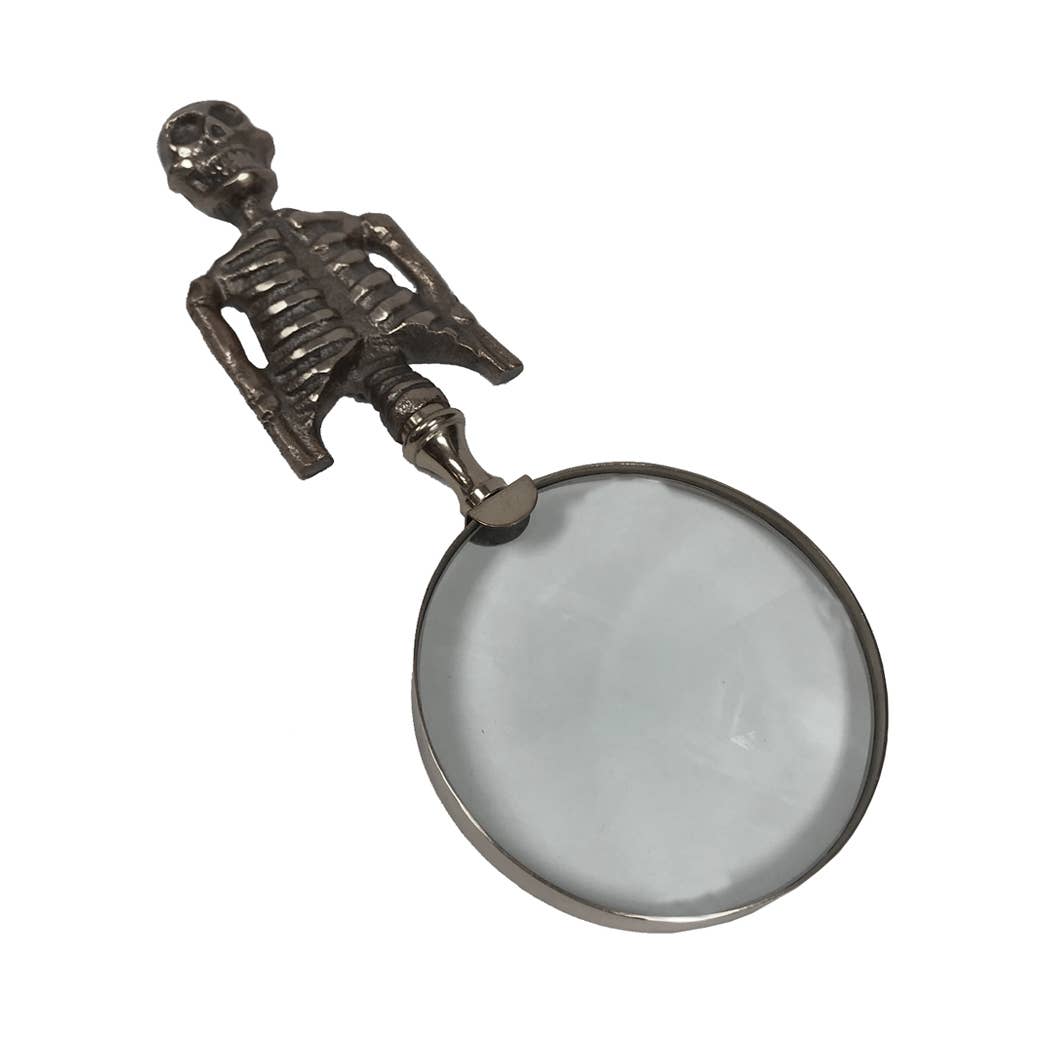 9 - 1/2" Skeleton Magnifying Glass - Loved To Death