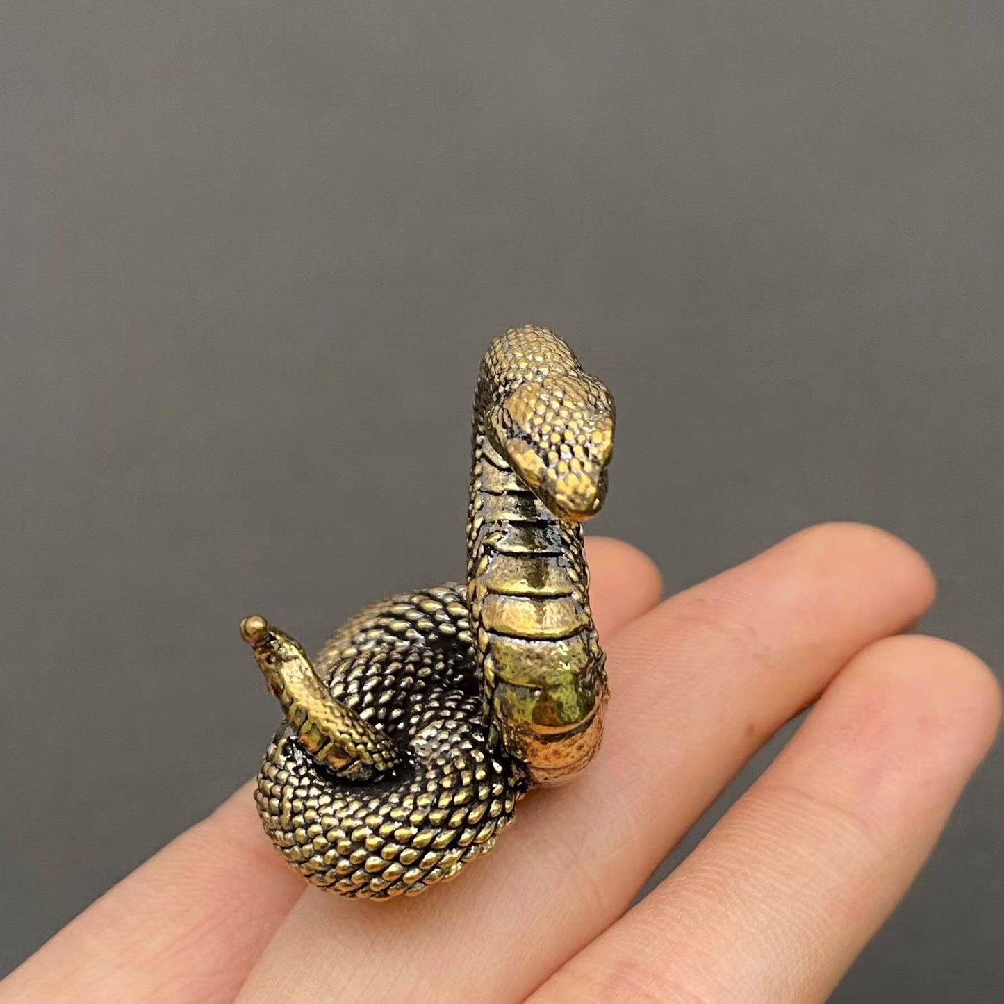Brass Python Snake Figurine