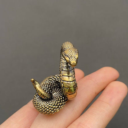 Brass Python Snake Figurine