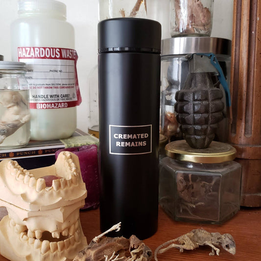 Cremated Remains Insulated Water Bottle with Tea Infuser